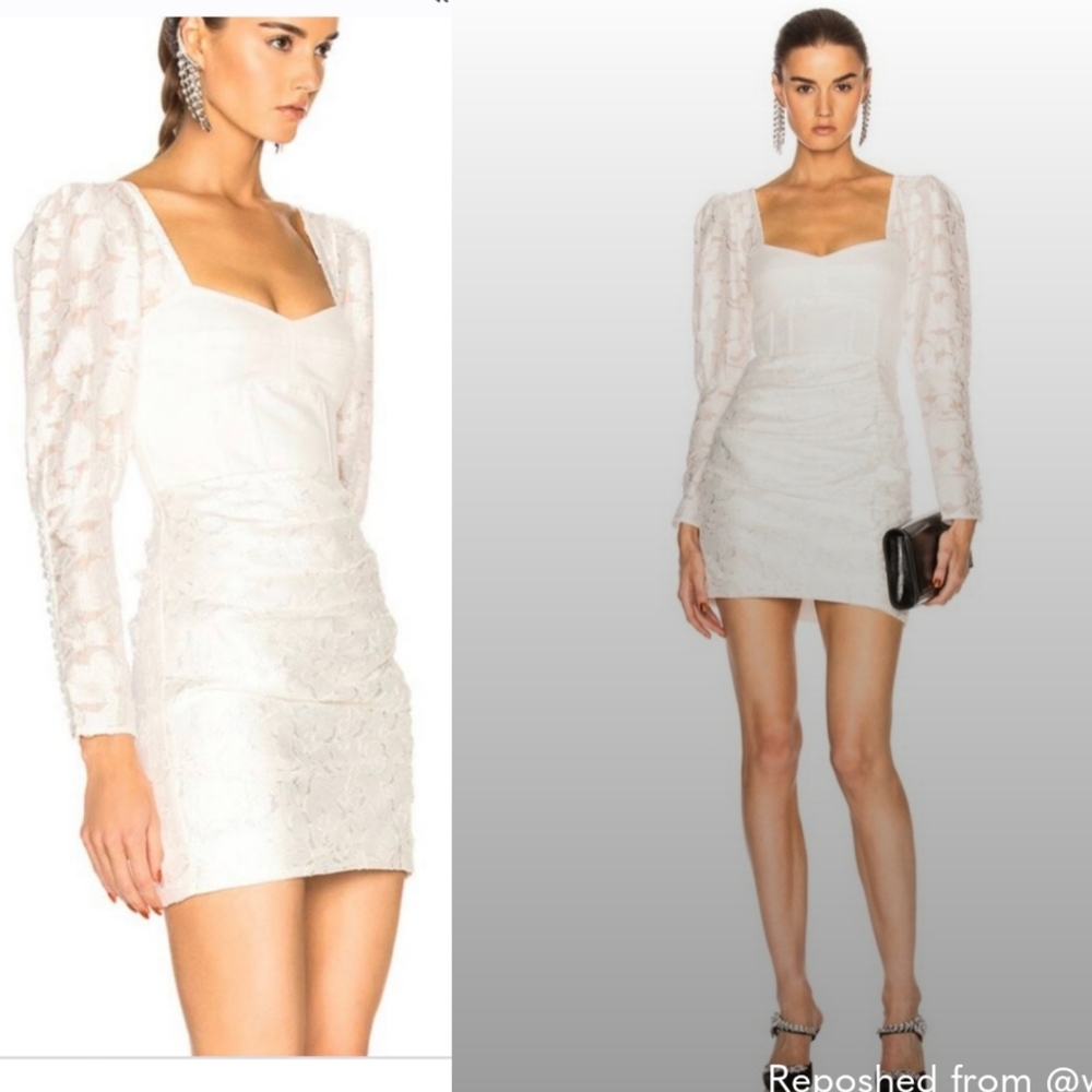 Self Portrait white corset Wuthering Heights Lace debutante dress 4